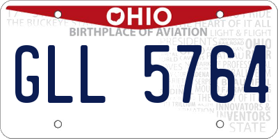 OH license plate GLL5764