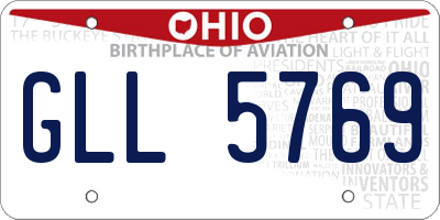OH license plate GLL5769