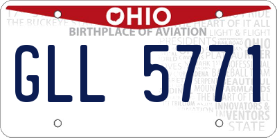 OH license plate GLL5771