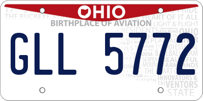 OH license plate GLL5772