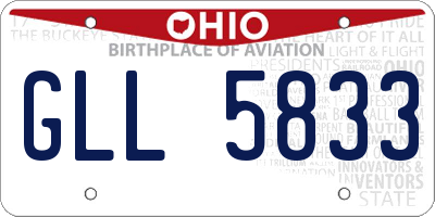 OH license plate GLL5833