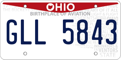 OH license plate GLL5843