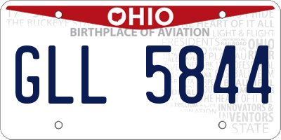 OH license plate GLL5844