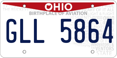 OH license plate GLL5864