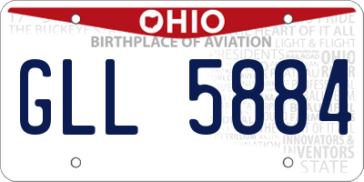 OH license plate GLL5884