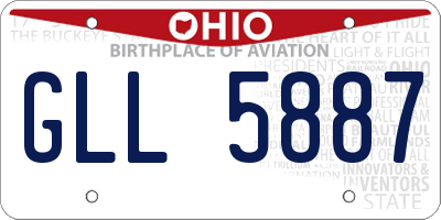 OH license plate GLL5887