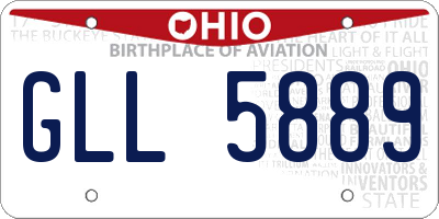 OH license plate GLL5889