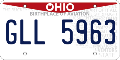 OH license plate GLL5963