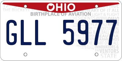 OH license plate GLL5977