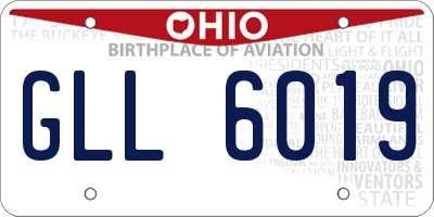 OH license plate GLL6019