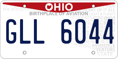 OH license plate GLL6044