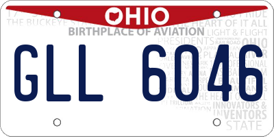 OH license plate GLL6046