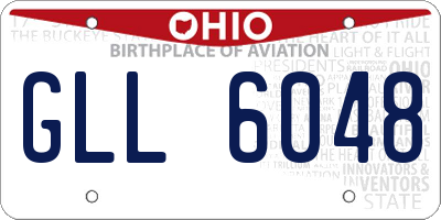 OH license plate GLL6048