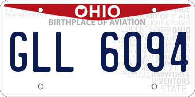 OH license plate GLL6094
