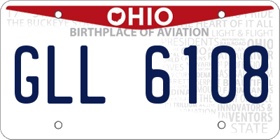 OH license plate GLL6108