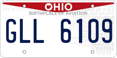 OH license plate GLL6109