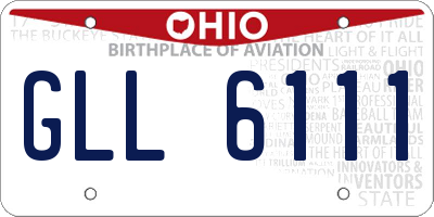 OH license plate GLL6111