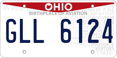 OH license plate GLL6124
