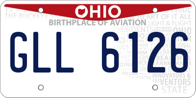 OH license plate GLL6126