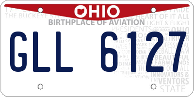 OH license plate GLL6127