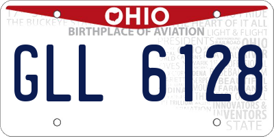 OH license plate GLL6128