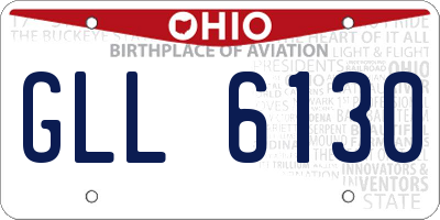 OH license plate GLL6130