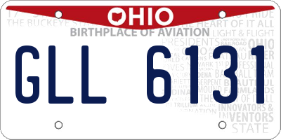OH license plate GLL6131