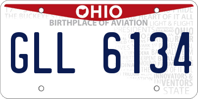 OH license plate GLL6134