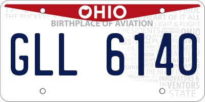 OH license plate GLL6140