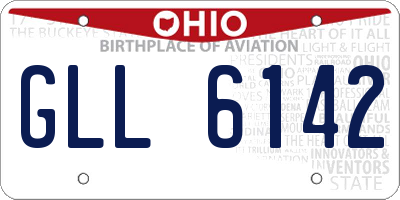 OH license plate GLL6142