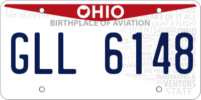 OH license plate GLL6148