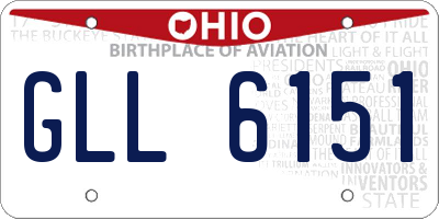 OH license plate GLL6151