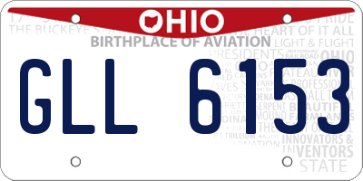 OH license plate GLL6153