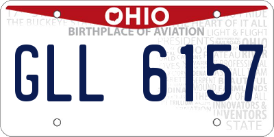 OH license plate GLL6157