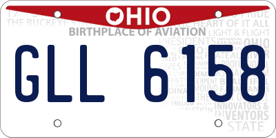 OH license plate GLL6158