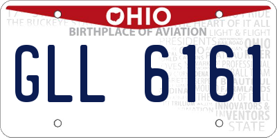 OH license plate GLL6161