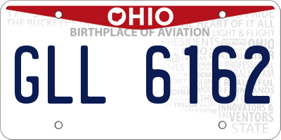 OH license plate GLL6162