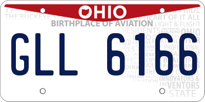 OH license plate GLL6166