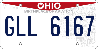 OH license plate GLL6167