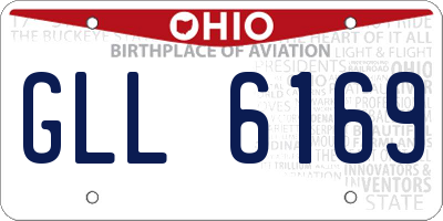 OH license plate GLL6169