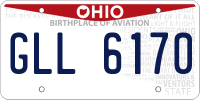OH license plate GLL6170