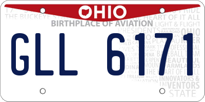 OH license plate GLL6171
