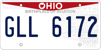 OH license plate GLL6172