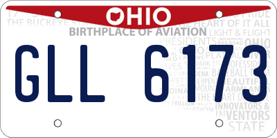 OH license plate GLL6173
