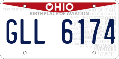 OH license plate GLL6174