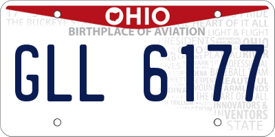 OH license plate GLL6177