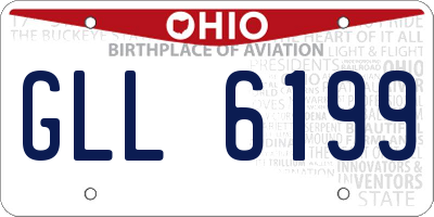 OH license plate GLL6199