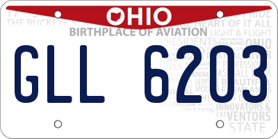 OH license plate GLL6203