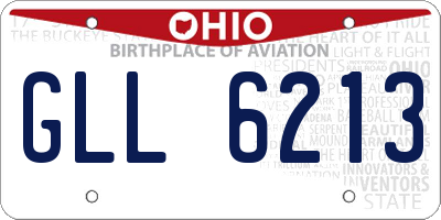 OH license plate GLL6213