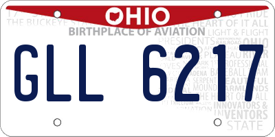 OH license plate GLL6217